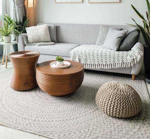 Living room with coffee table